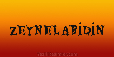 ZEYNEL ABİDİN